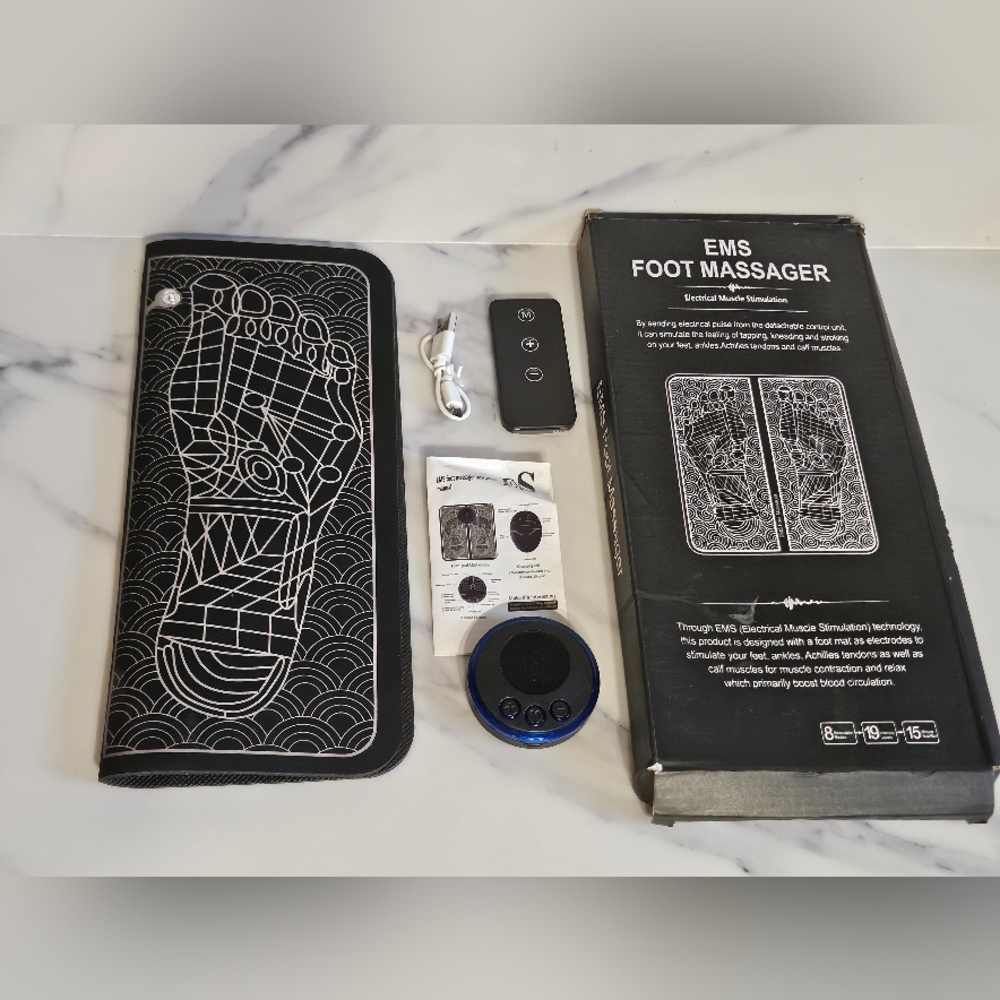 EMS Foot Massager with Remote - Black